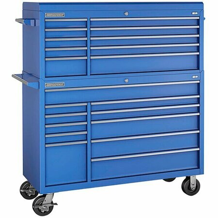 CHAMPION TOOL STORAGE CTS FM Pro Series 20'' x 54'' Blue 21-Drawer Top Chest / Mobile Storage Cabinet FMP5421RC-BL 5735421RCBL